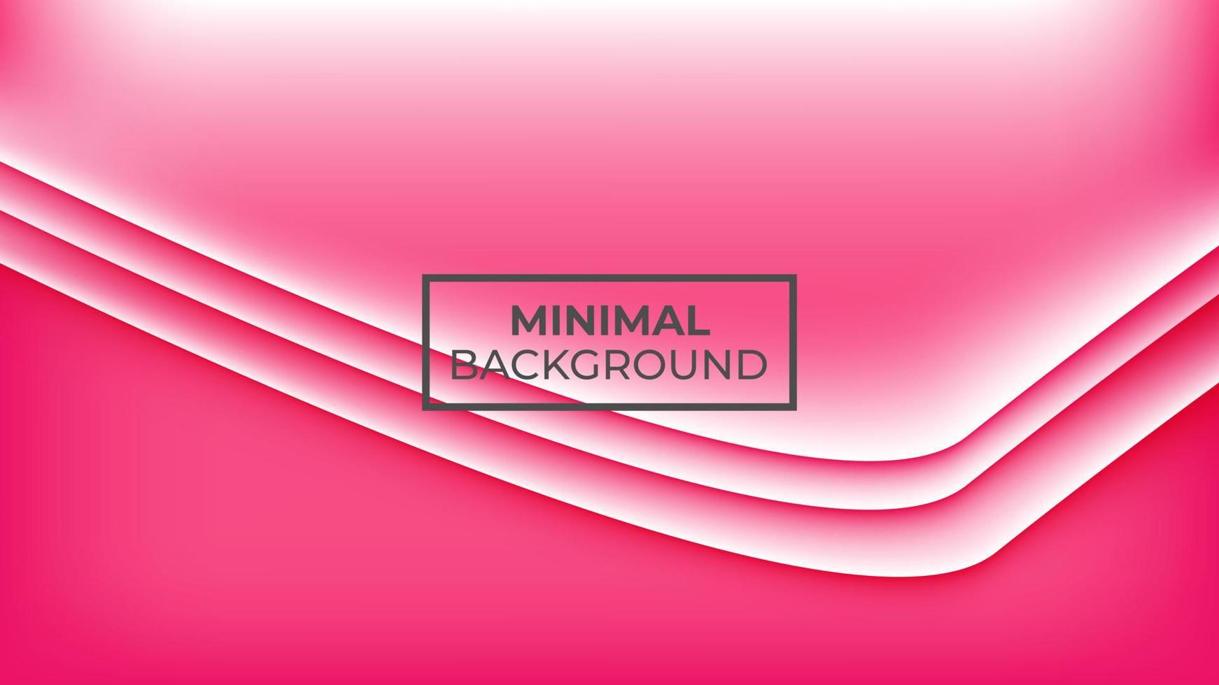 Minimal background pink color and has three white curved lines, easy to edit vector