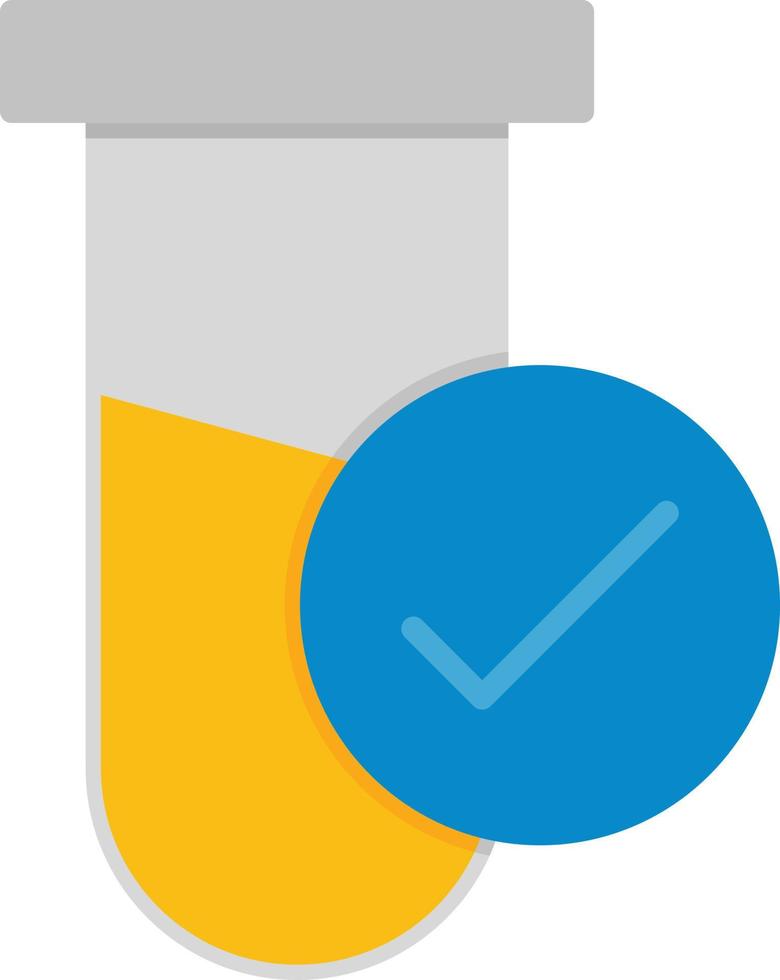 Test Tube Flat Icon vector