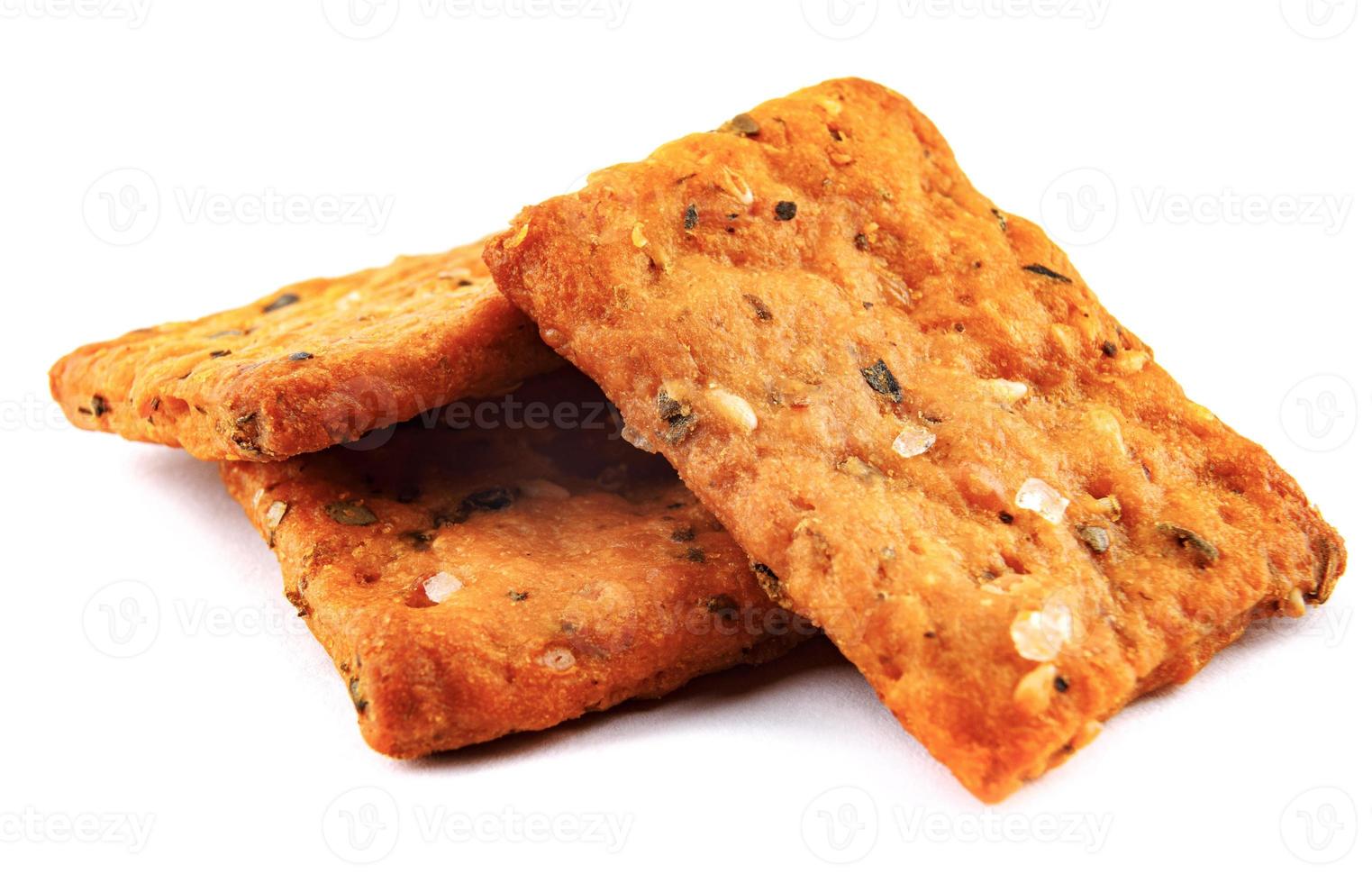 Square cookie isolated on a white background close-up. photo