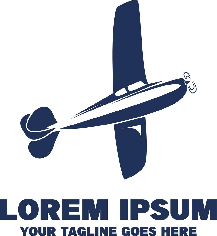 Airplane Logo With Color Dark Blue vector