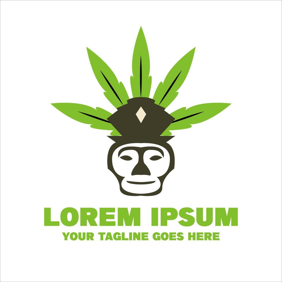 Marijuana Aztec Logo vector