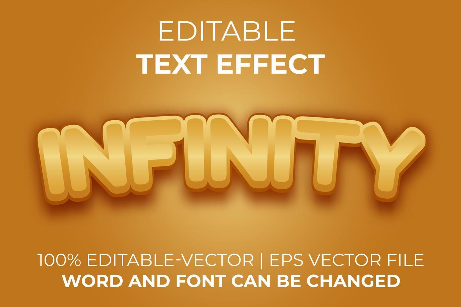 Infinity text effect, easy to edit vector