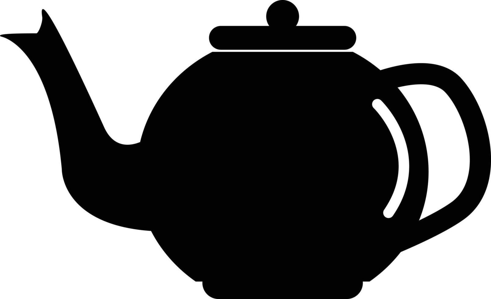 el icono de la tetera sobre fondo blanco. estilo plano símbolo del té señal de tetera. icono de tetera de cerámica. vector