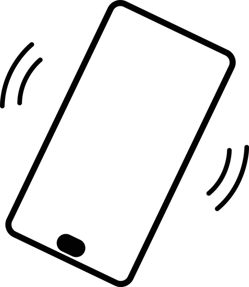 icono de vibración del teléfono inteligente sobre fondo blanco. símbolo de timbre móvil. estilo plano símbolo de llamada de teléfono móvil. vector