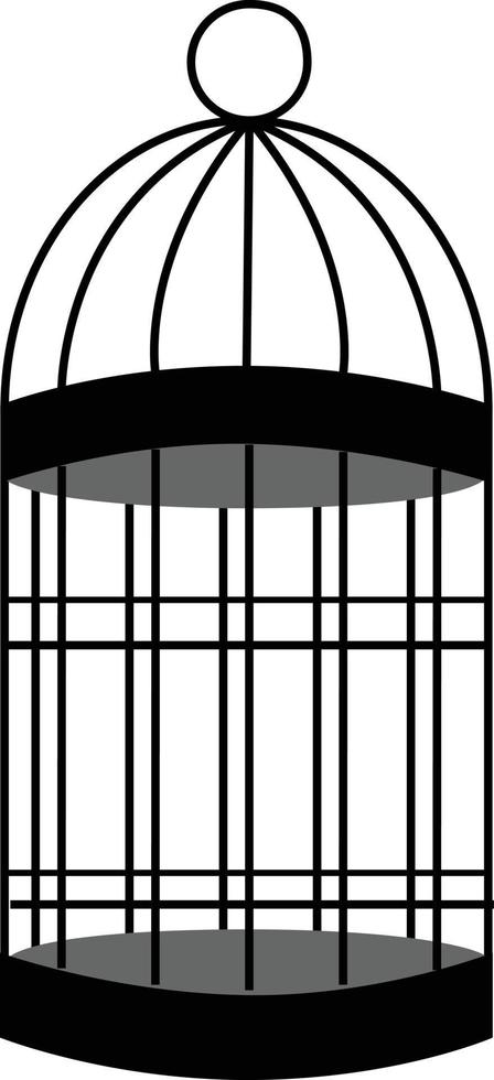 bird cage icon on white background. flat style. cage symbol. empty bird cage sign. vector