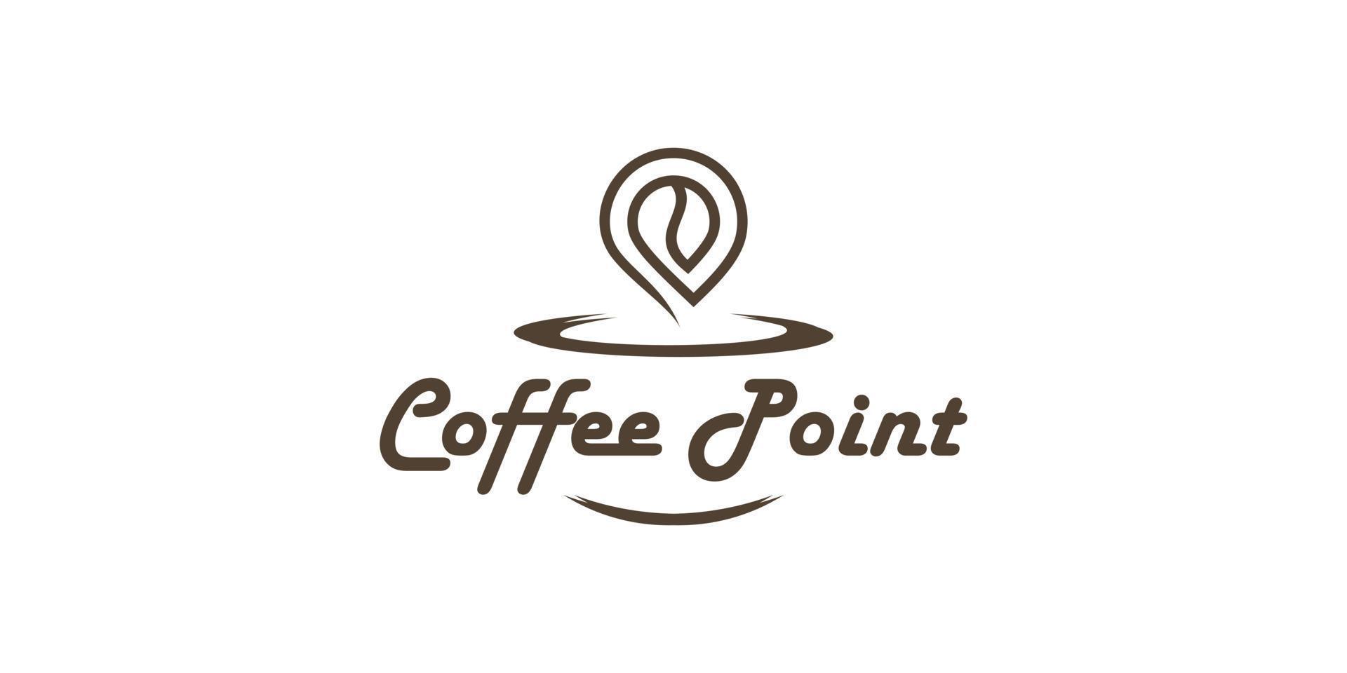 Coffe point logo vector Premium Vector