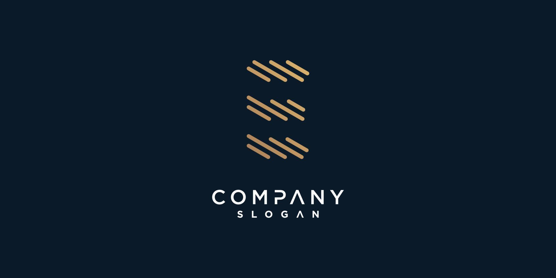 Letter E vector icon logo design with creative unique style Premium Vector
