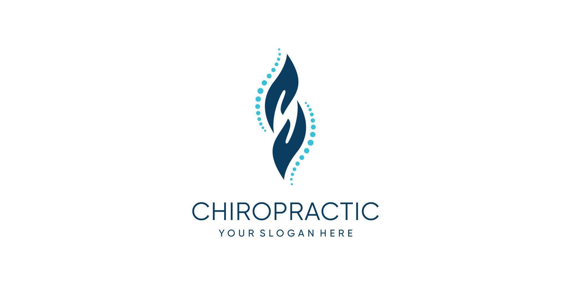 Chiropractic vector icon logo design with unique and creative style Premium Vector