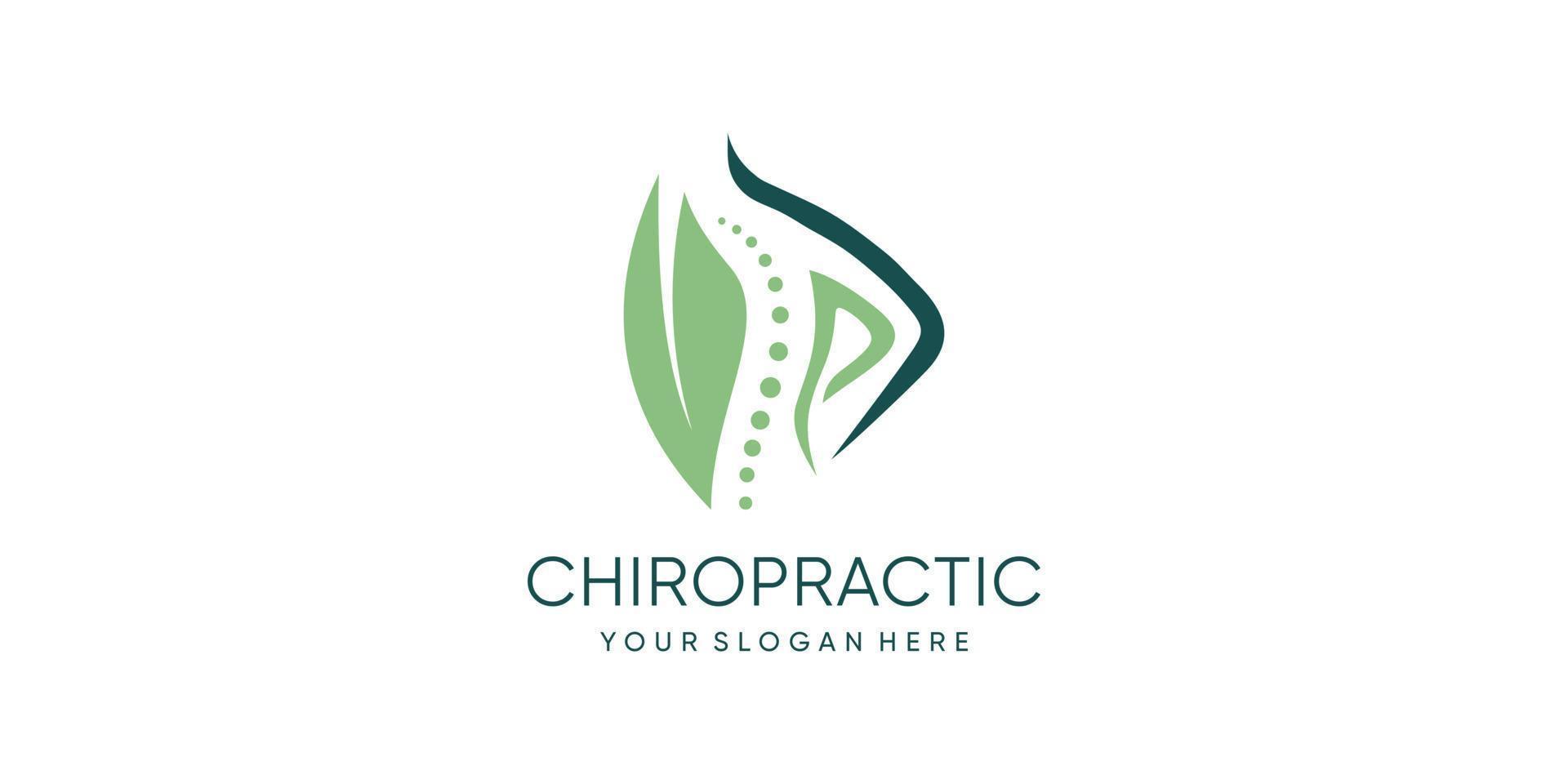 Chiropractic vector icon logo design with unique and creative style Premium Vector
