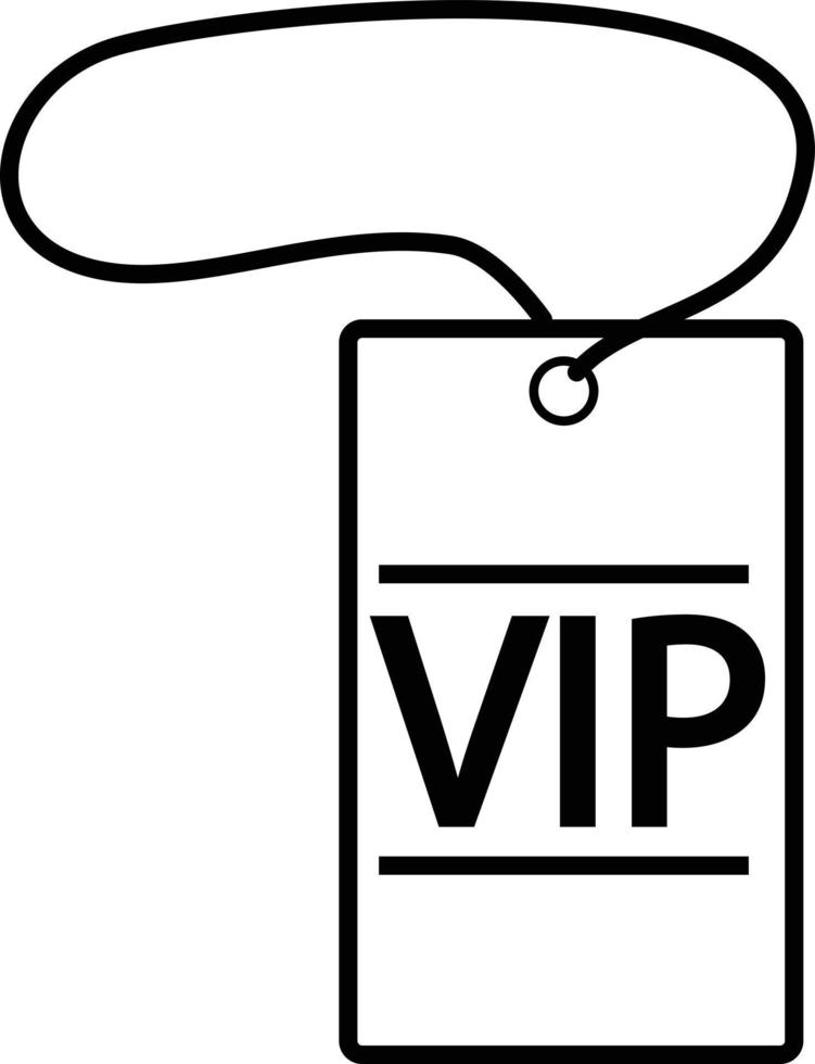 vip neck tag on white background. vip tag sing. flat style. vip symbol. vector