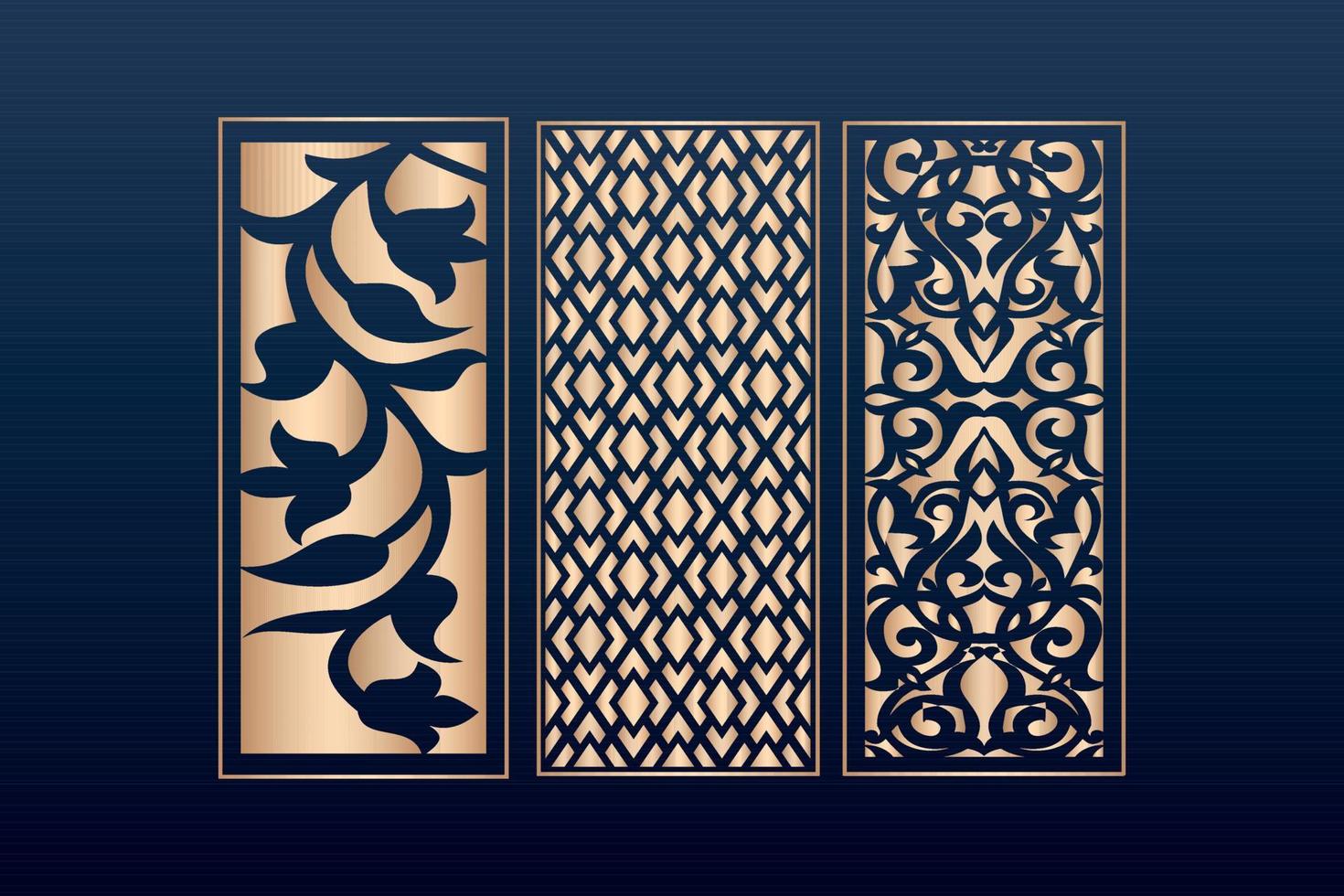 decorative elementsborder frame borders pattern islamic pattern files dxf Laser cut panel template, cnc files vector