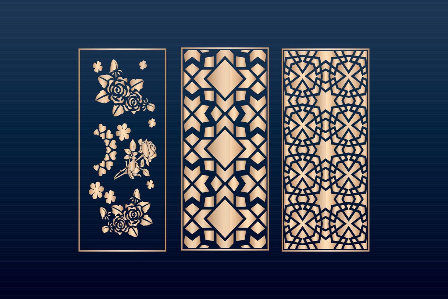 decorative elements border frame borders pattern islamic pattern files dxf Laser cut panel template cnc files vector