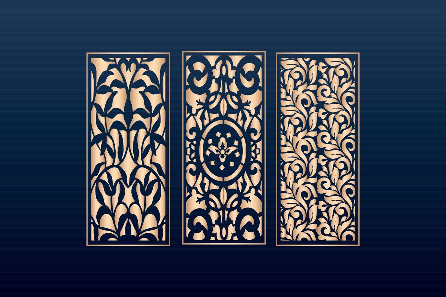decorative elements border frame borders pattern islamic pattern files dxf Laser cut panel template cnc files vector