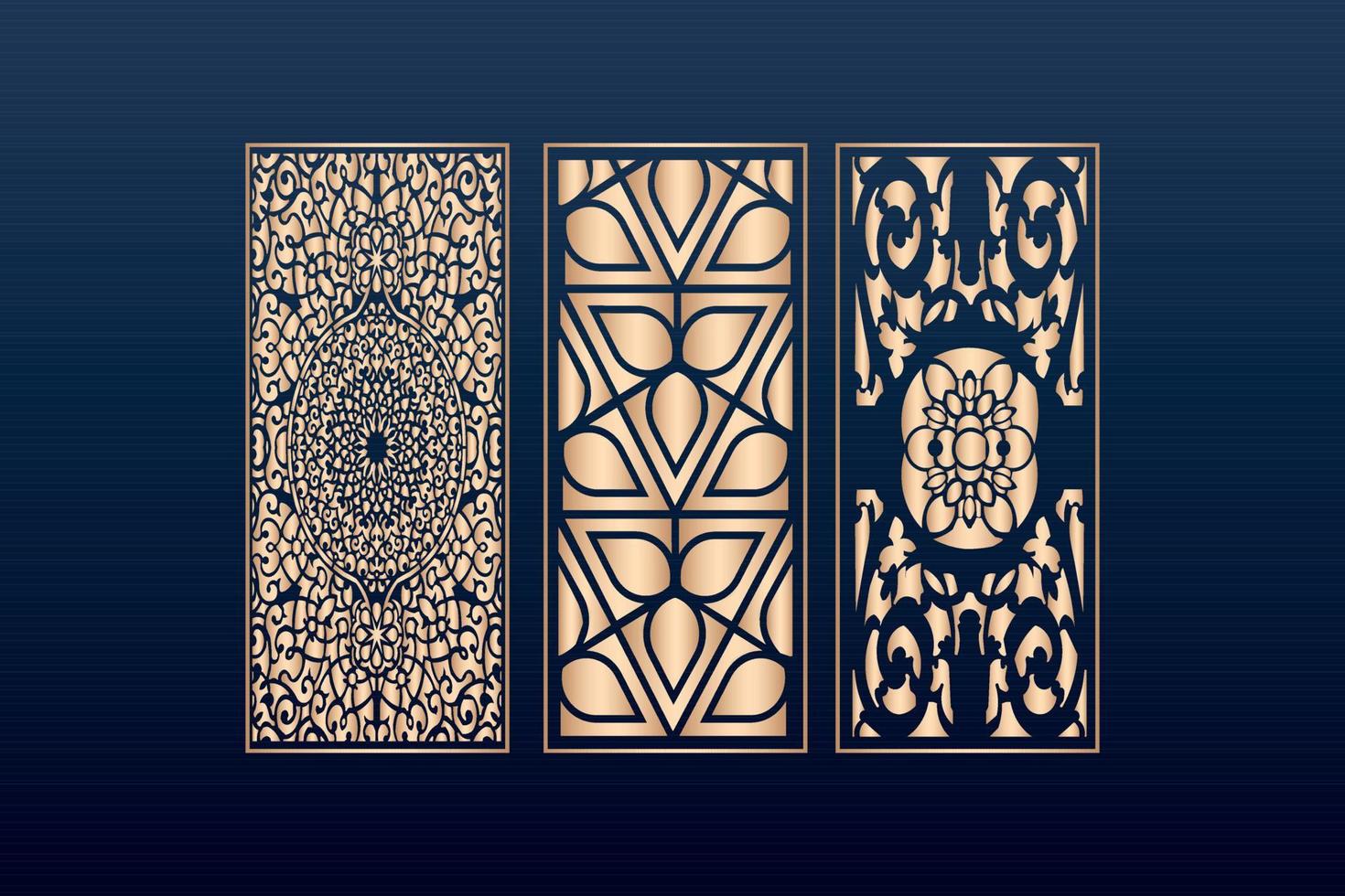 decorative elements border frame borders pattern islamic pattern files dxf Laser cut panel template cnc files vector