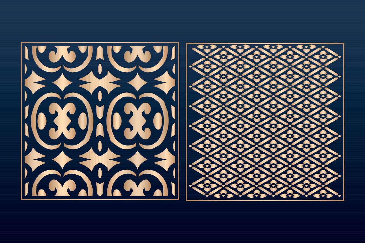 Laser cut ornamental panel templates set decorative lace borders patterns vector decorative elementsborder frame borders pattern islamic pattern files dxf Laser cut panel template cnc files
