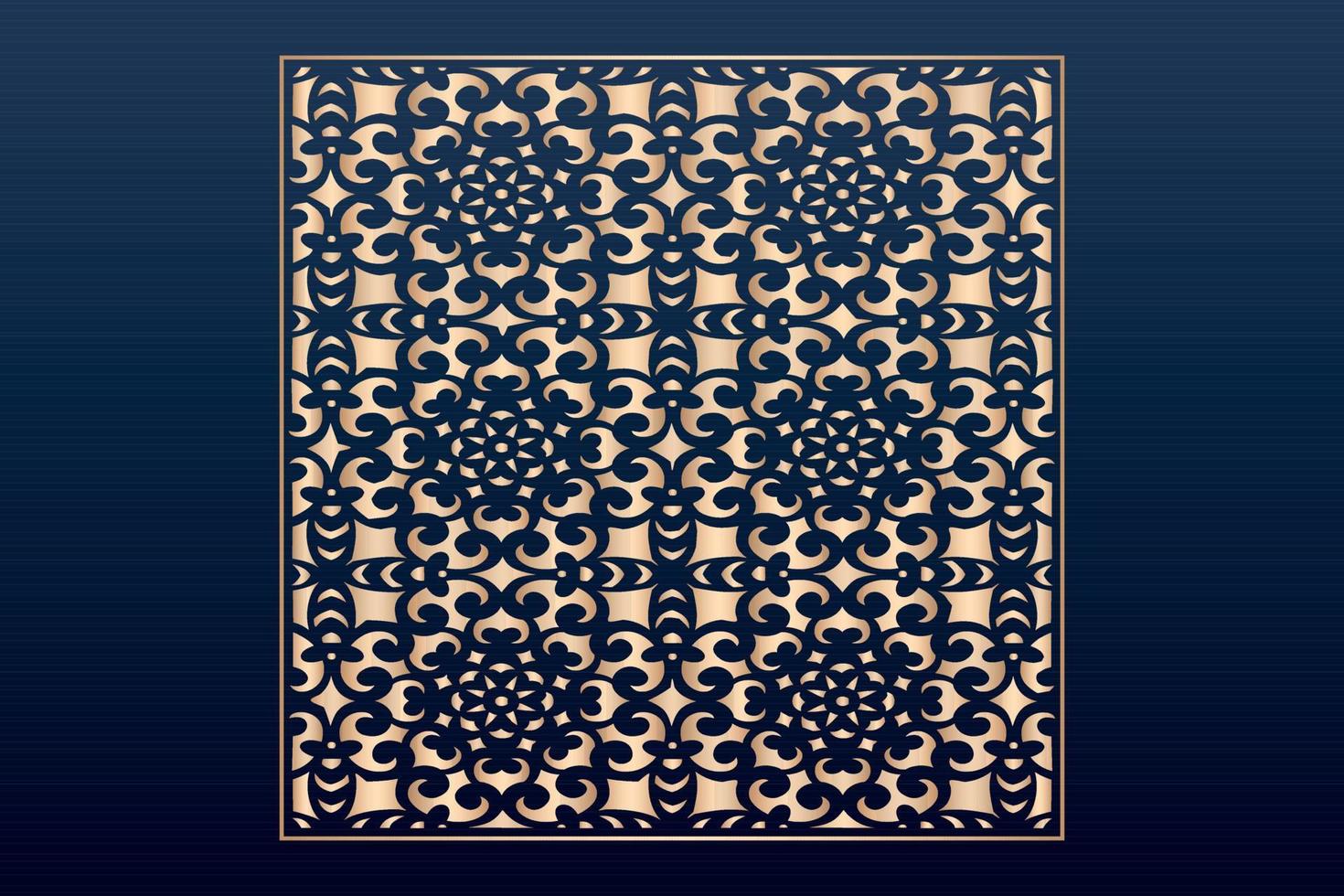 Laser cut ornamental panel templates set decorative lace borders patterns vector decorative elementsborder frame borders pattern islamic pattern files dxf Laser cut panel template cnc files