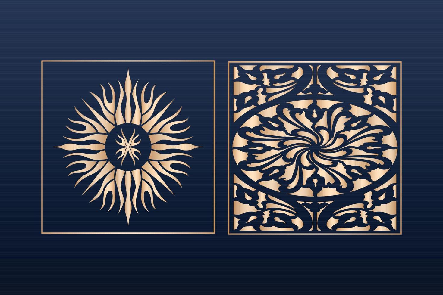 Laser cut ornamental panel templates set decorative lace borders patterns vector decorative elementsborder frame borders pattern islamic pattern files dxf Laser cut panel template cnc files