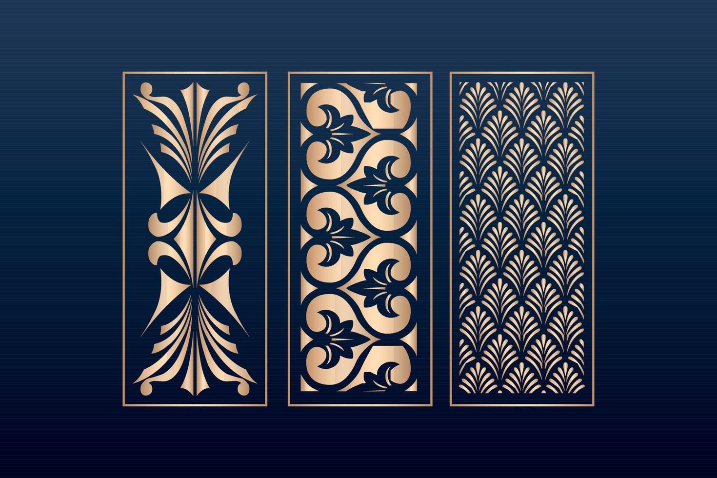 elementos decorativos borde marco bordes patrón patrón islámico archivos dxf plantilla de panel de corte láser, archivos cnc vector