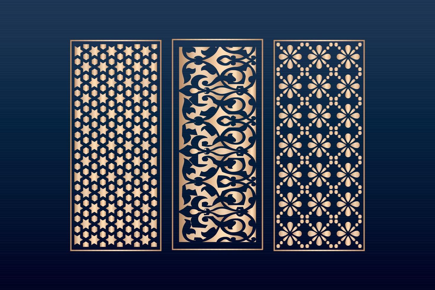 decorative elementsborder frame borders pattern islamic pattern files dxf Laser cut panel template, cnc files vector