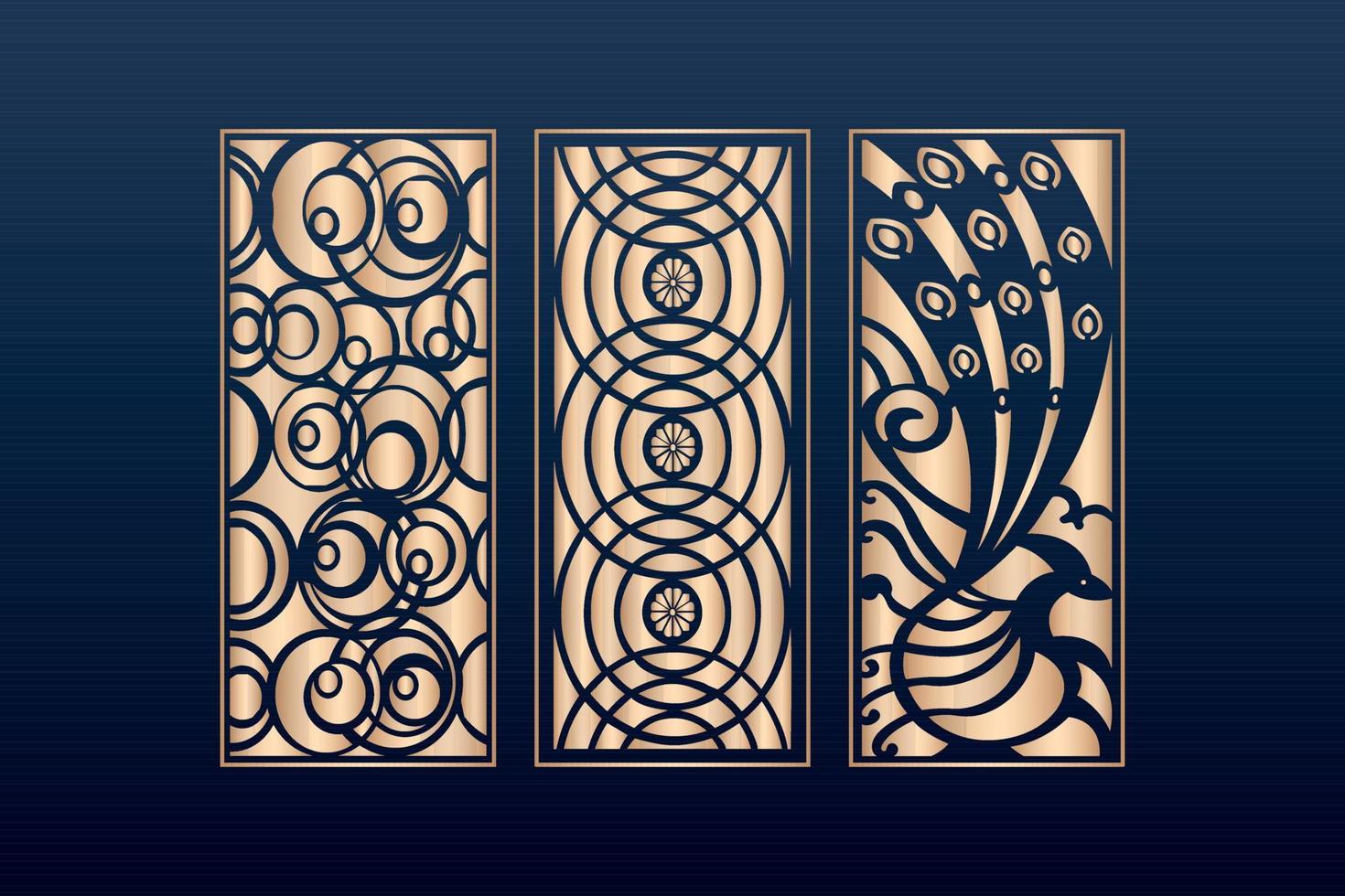 decorative elements border frame borders pattern islamic pattern files dxf Laser cut panel template cnc files vector