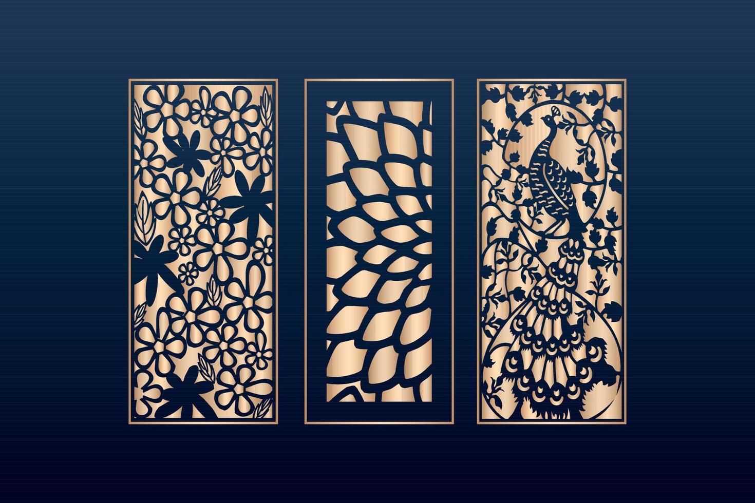 decorative elements border frame borders pattern islamic pattern files dxf Laser cut panel template cnc files vector