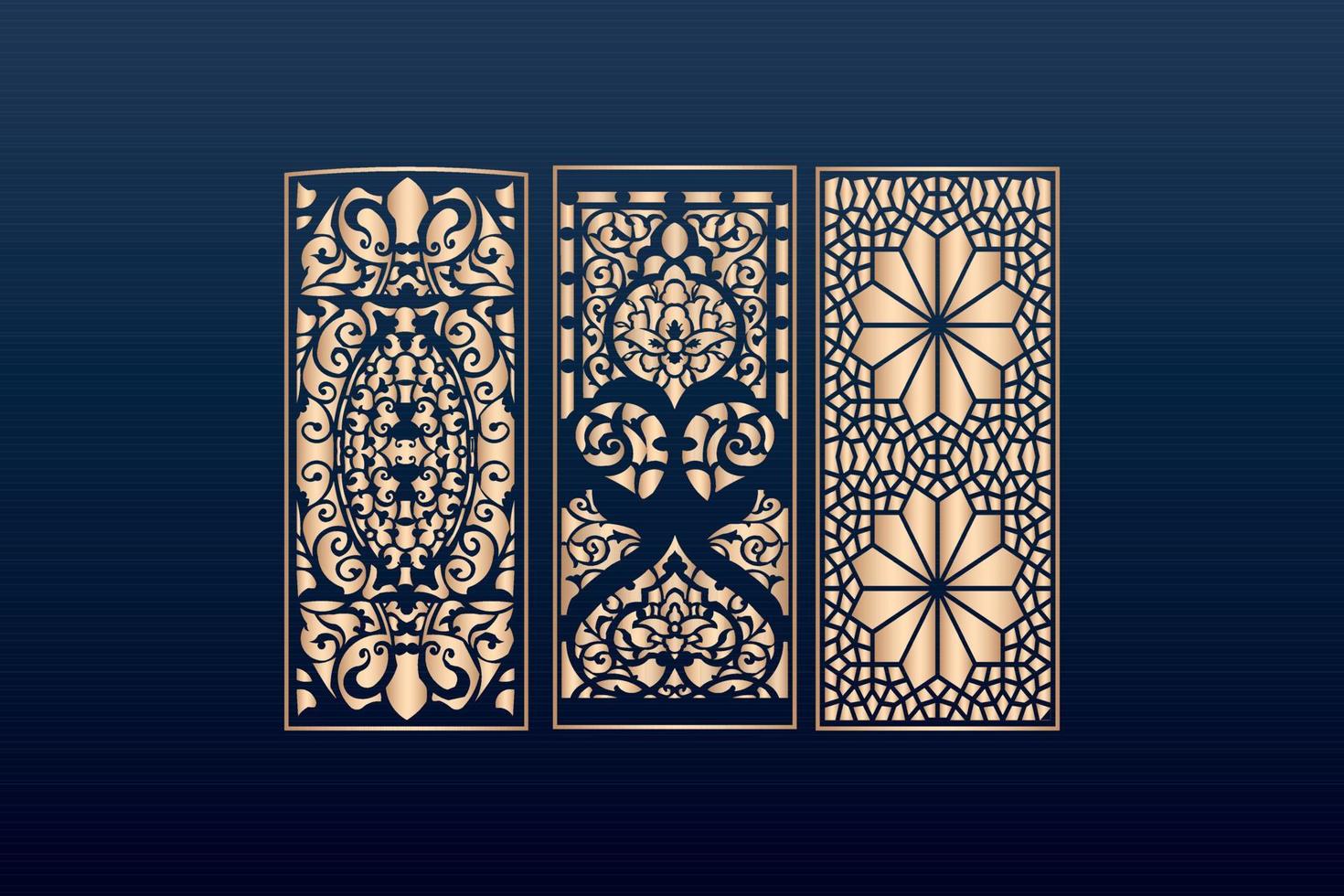 decorative elements border frame borders pattern islamic pattern files dxf Laser cut panel template cnc files vector