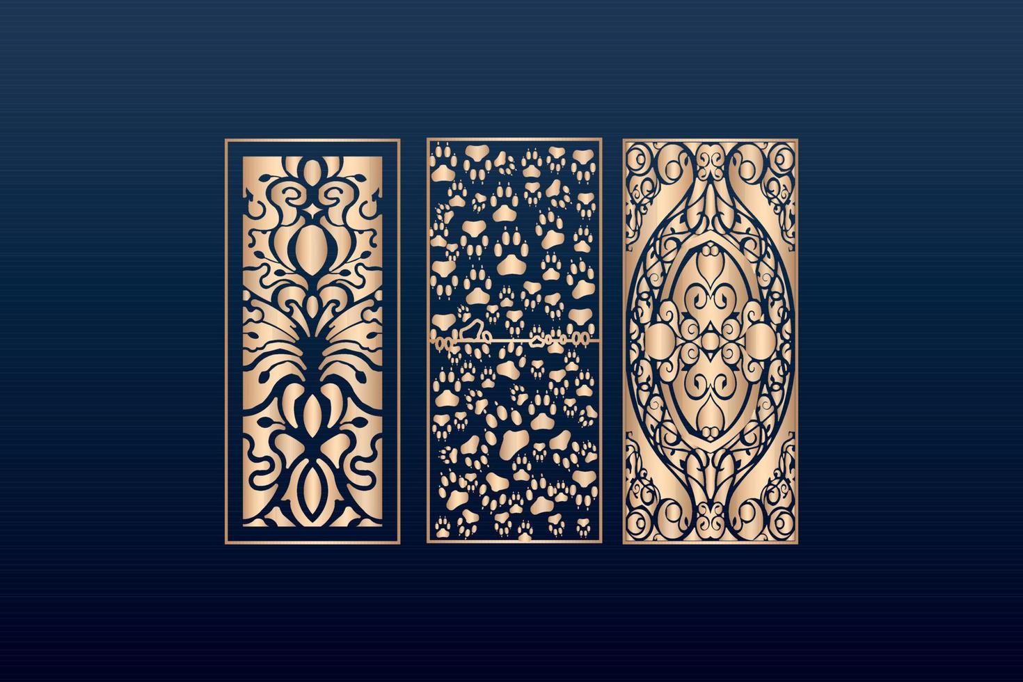 decorative elements border frame borders pattern islamic pattern files dxf Laser cut panel template cnc files vector