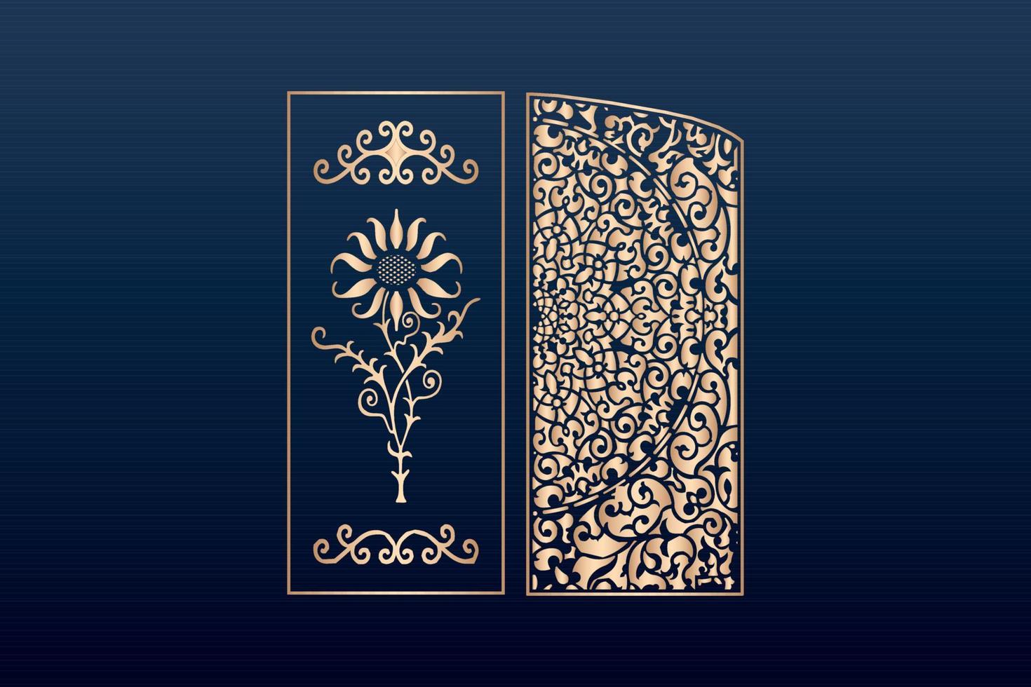 elementos decorativos borde marco fronteras patrón patrón islámico archivos dxf corte láser panel plantilla archivos cnc vector