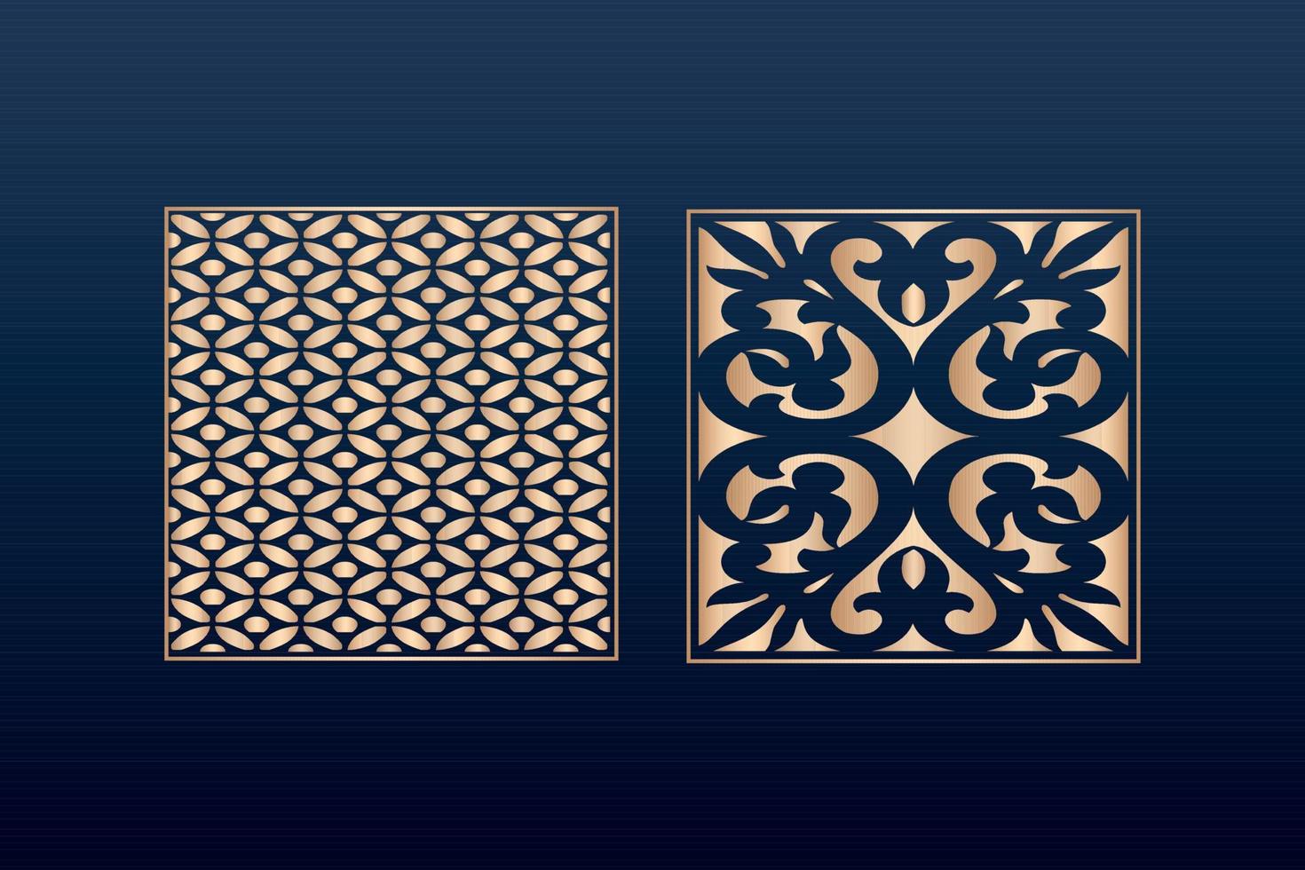 Laser cut ornamental panel templates set decorative lace borders patterns vector decorative elementsborder frame borders pattern islamic pattern files dxf Laser cut panel template cnc files