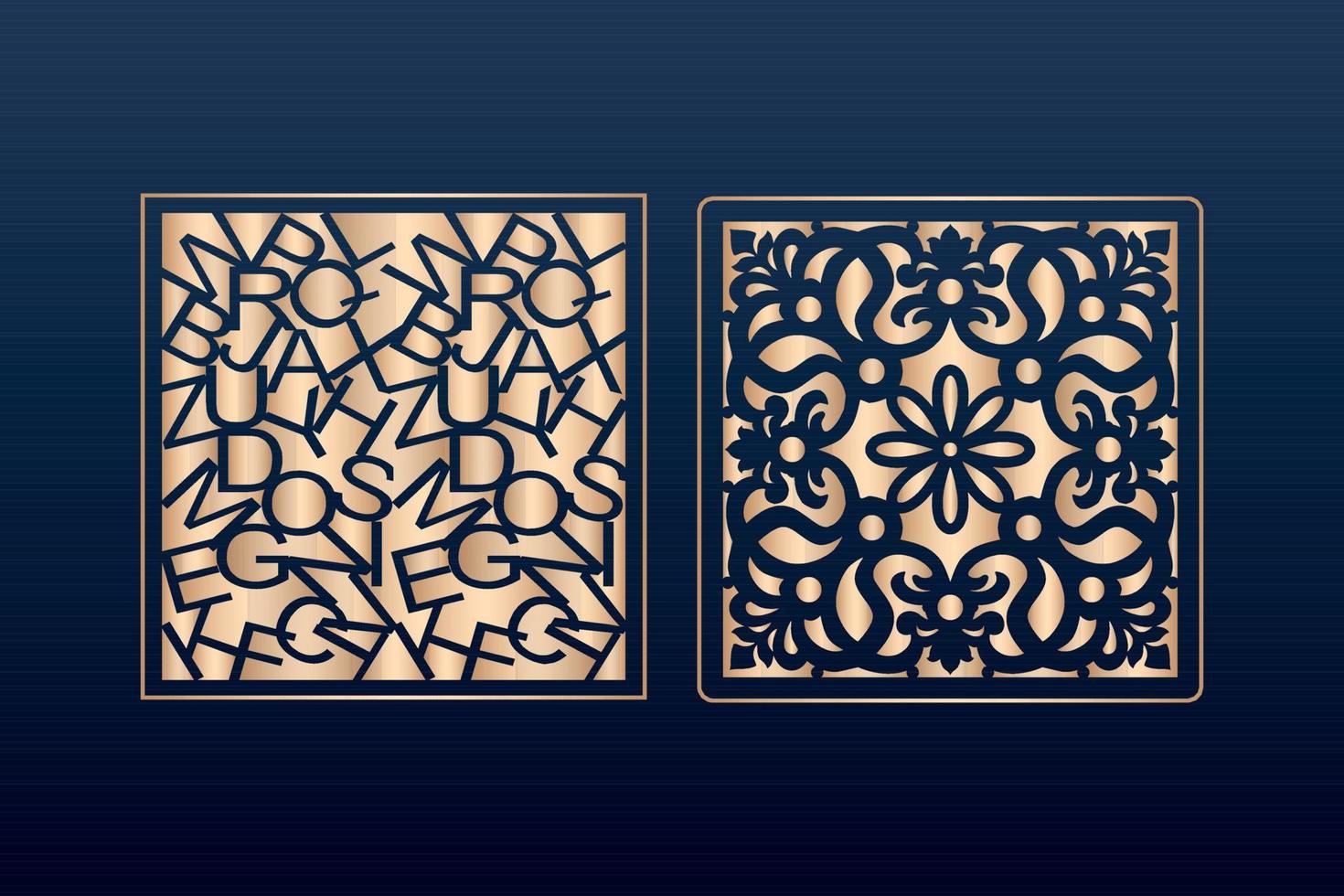 Laser cut ornamental panel templates set decorative lace borders patterns vector decorative elementsborder frame borders pattern islamic pattern files dxf Laser cut panel template cnc files