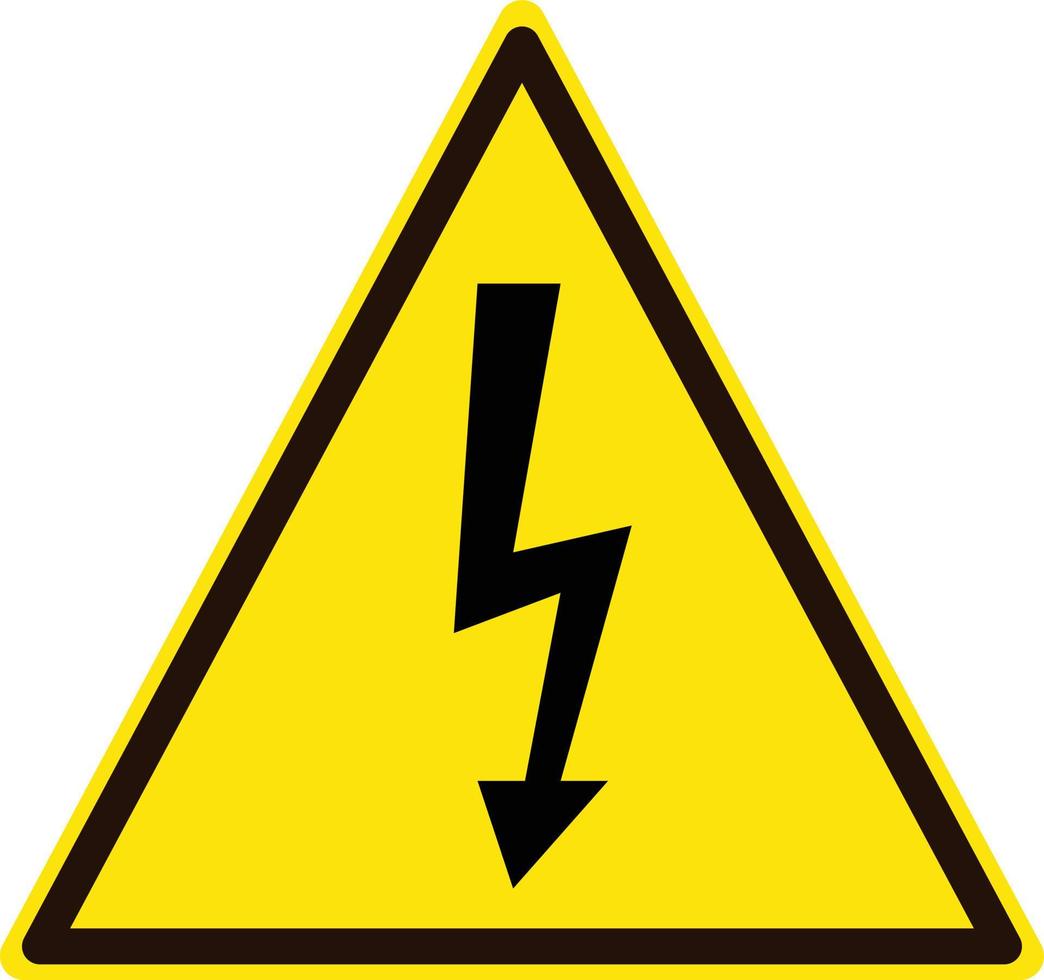 high voltage icon on white background. flat style. hazardous voltage icon for your web site design, logo, app, UI. electric danger symbol. high voltage attention sign. vector