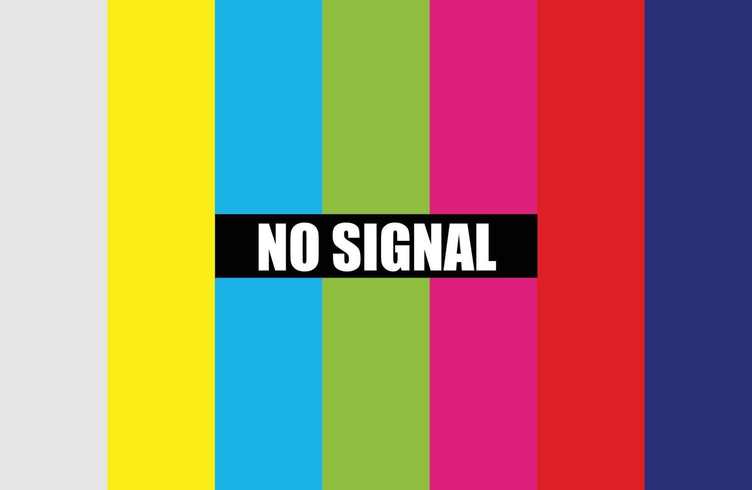 no signal TV test pattern background. rgb static screen sign. flat style. vector