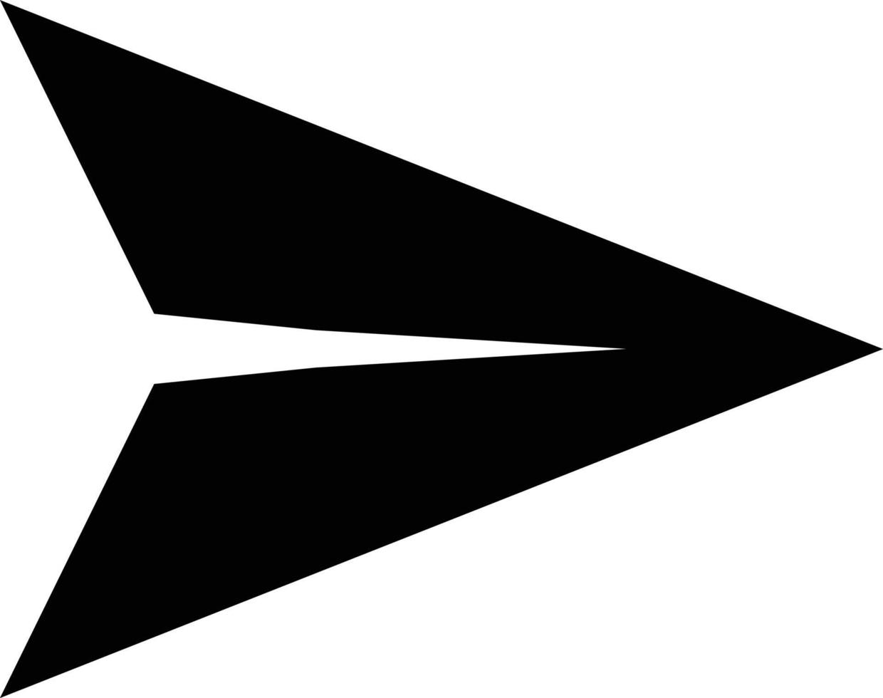 Enviar icono de mensaje sobre fondo blanco. estilo plano señal de avión de papel. enviando el símbolo del mensaje. vector