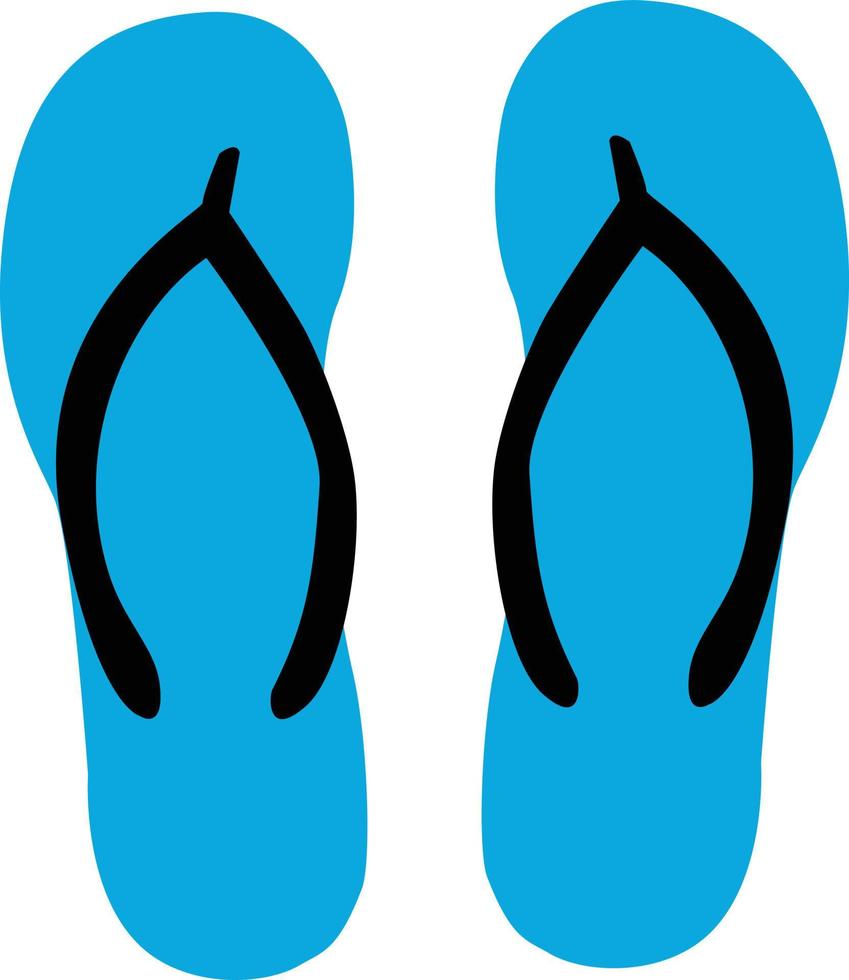 icono de chanclas sobre fondo blanco. signo de equipo de viaje de sandalias. estilo plano zapatillas chanclas símbolo. vector