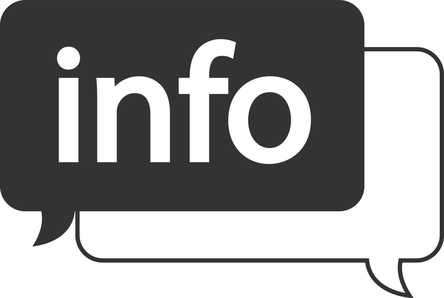 icono de información sobre fondo blanco. estilo plano icono de información para el diseño de su sitio web, logotipo, aplicación, ui. símbolo de burbuja de voz de información. vector