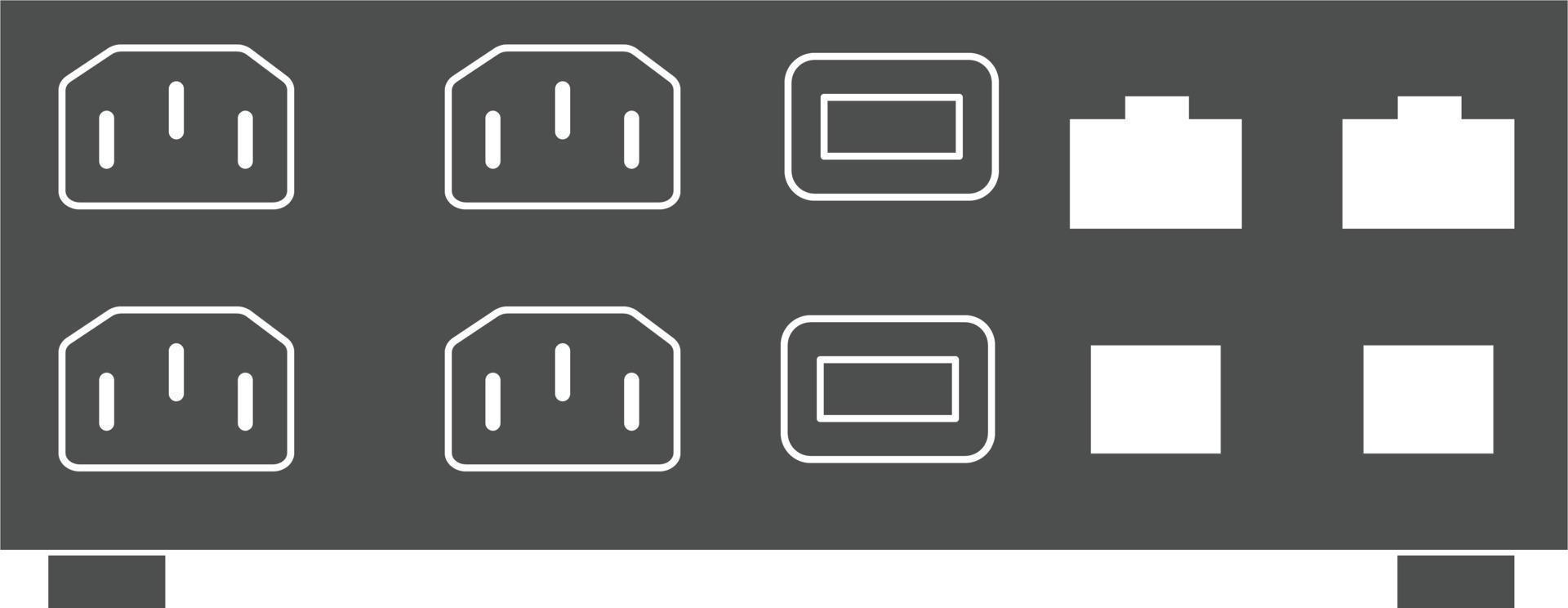 ups icon on white background. uninterruptible power supply sign. ups simple symbol. flat style. vector