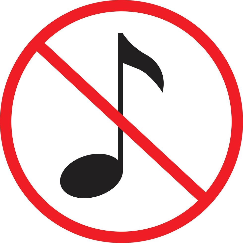 no music note icon on white background. flat style. no musical note symbol. vector