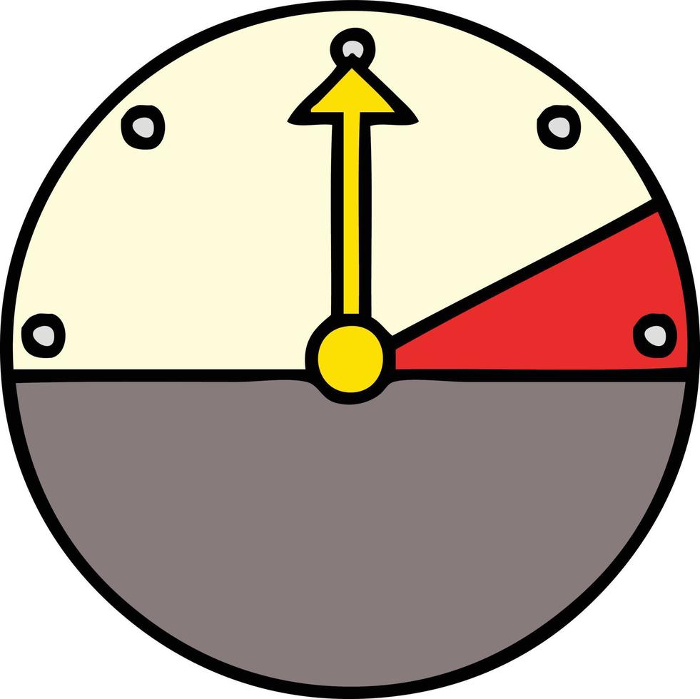 cute cartoon speedometer vector