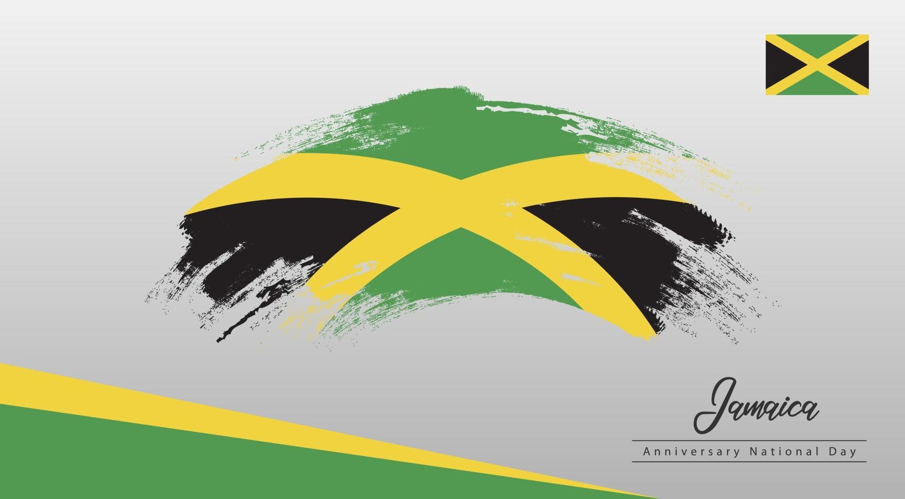 feliz dia nacional jamaica. banner, tarjeta de felicitación, diseño de volante. diseño de plantilla de cartel vector