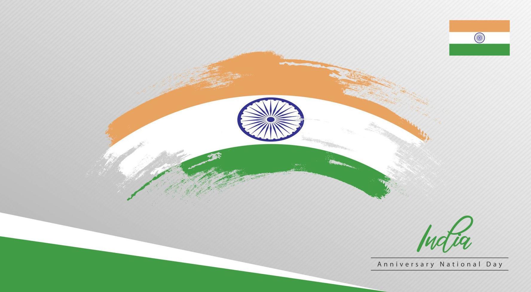 feliz día nacional de la india. banner, tarjeta de felicitación, diseño de volante. diseño de plantilla de cartel vector