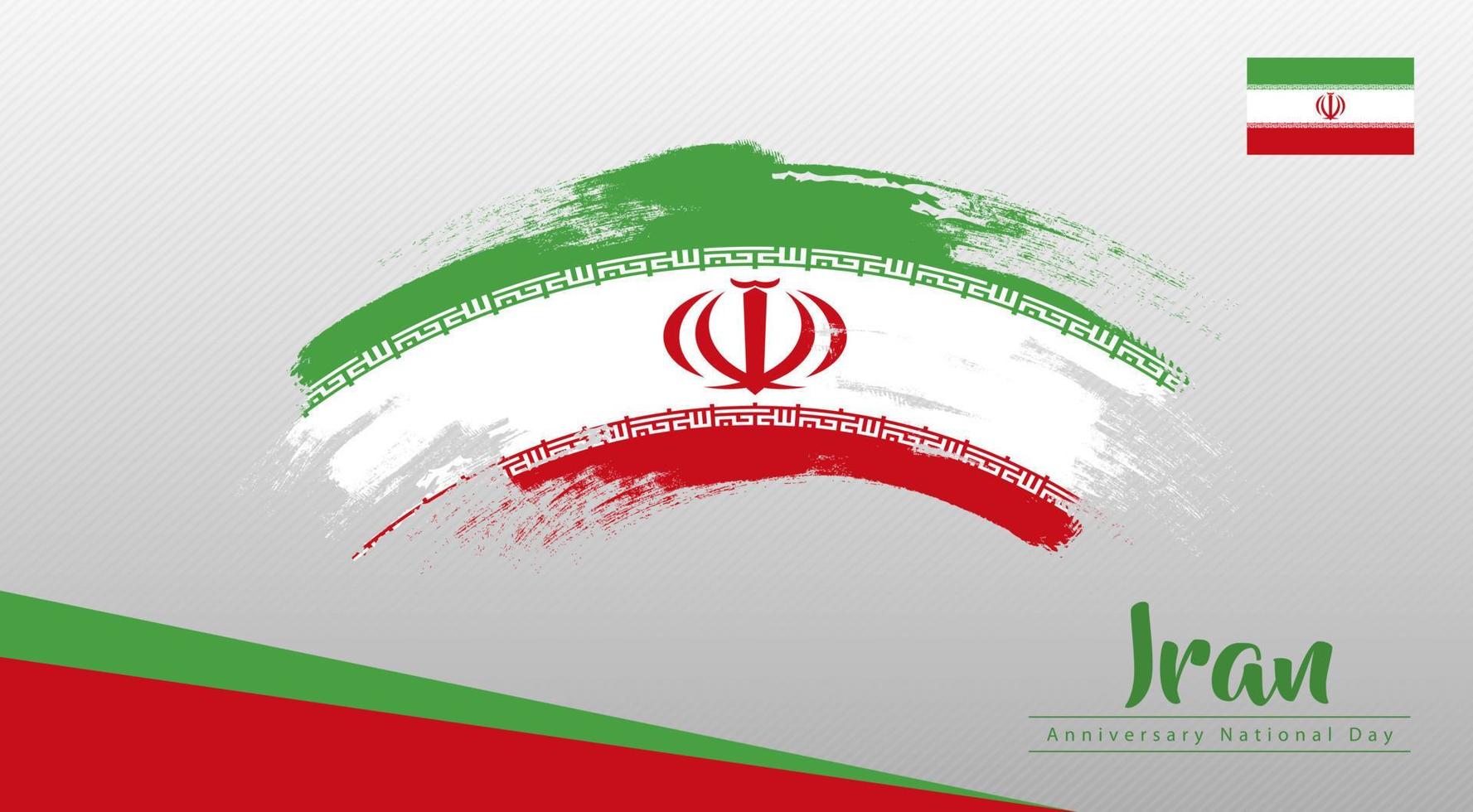 feliz día nacional irán. banner, tarjeta de felicitación, diseño de volante. diseño de plantilla de cartel vector