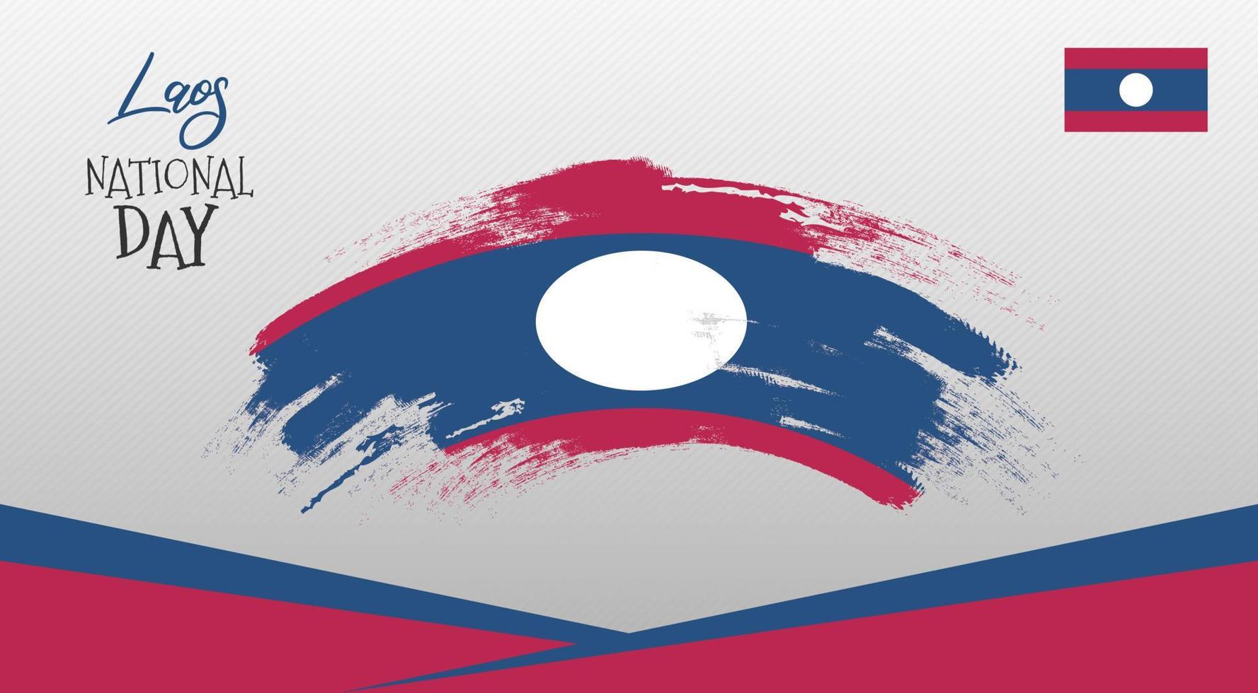 Happy National Day Laos. Banner, Greeting card, Flyer design. Poster Template Design vector