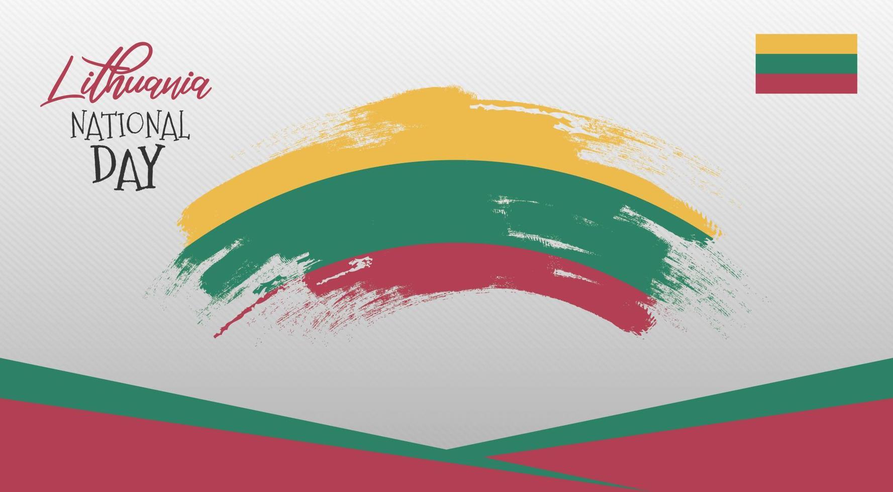 Happy National Day Lithuania. Banner, Greeting card, Flyer design. Poster Template Design vector