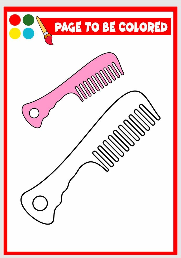 coloring book for kids. comb vector