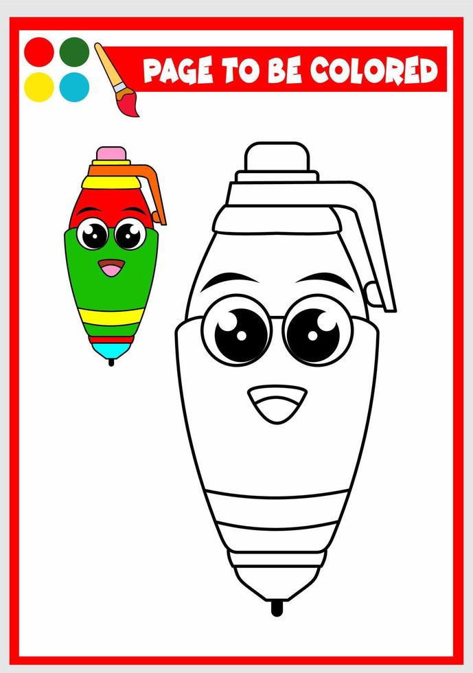 coloring book for kids. pen vector