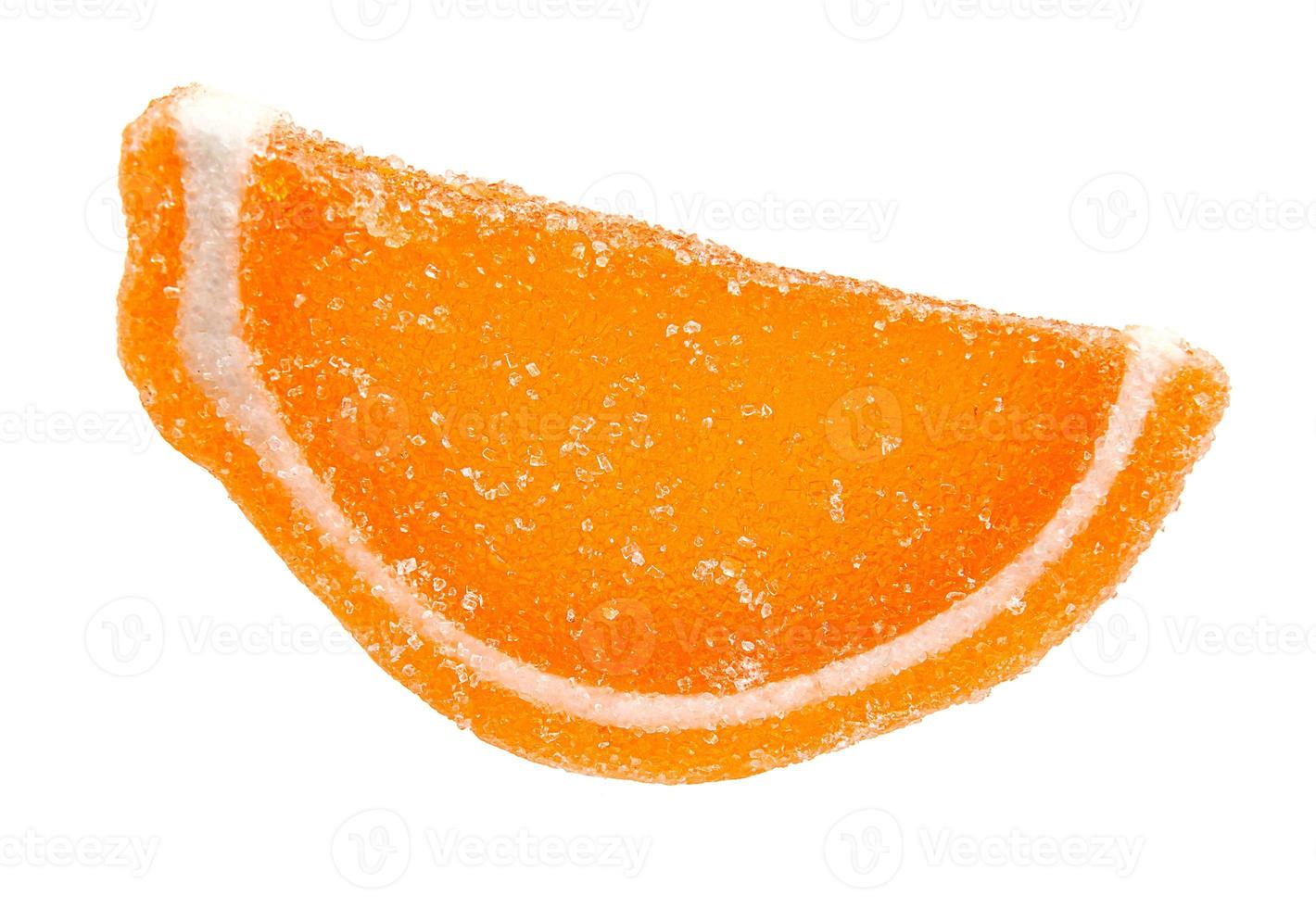 marmalade candy in the form of a slice of orange. photo