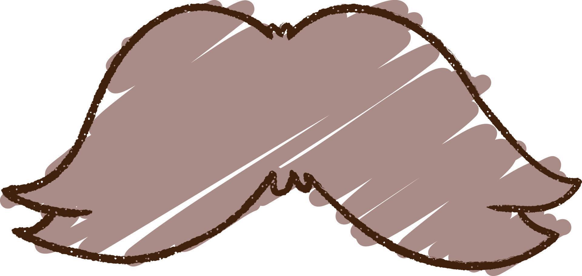 Mustache Chalk Drawing vector