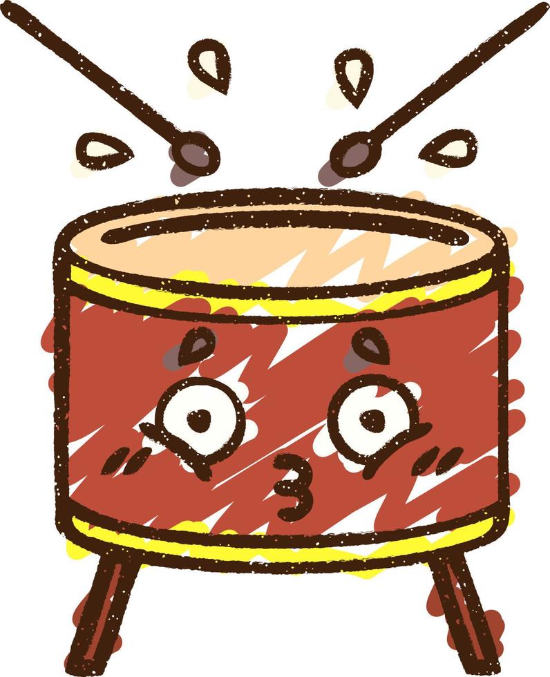 Drum Chalk Drawing vector