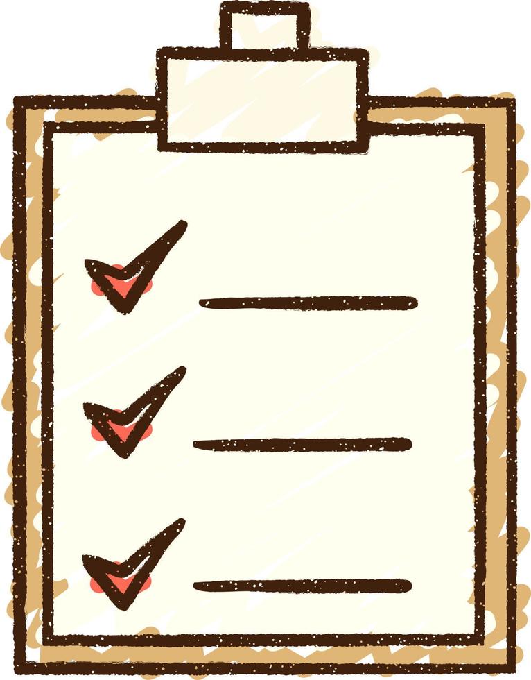 Tick List Chalk Drawing vector