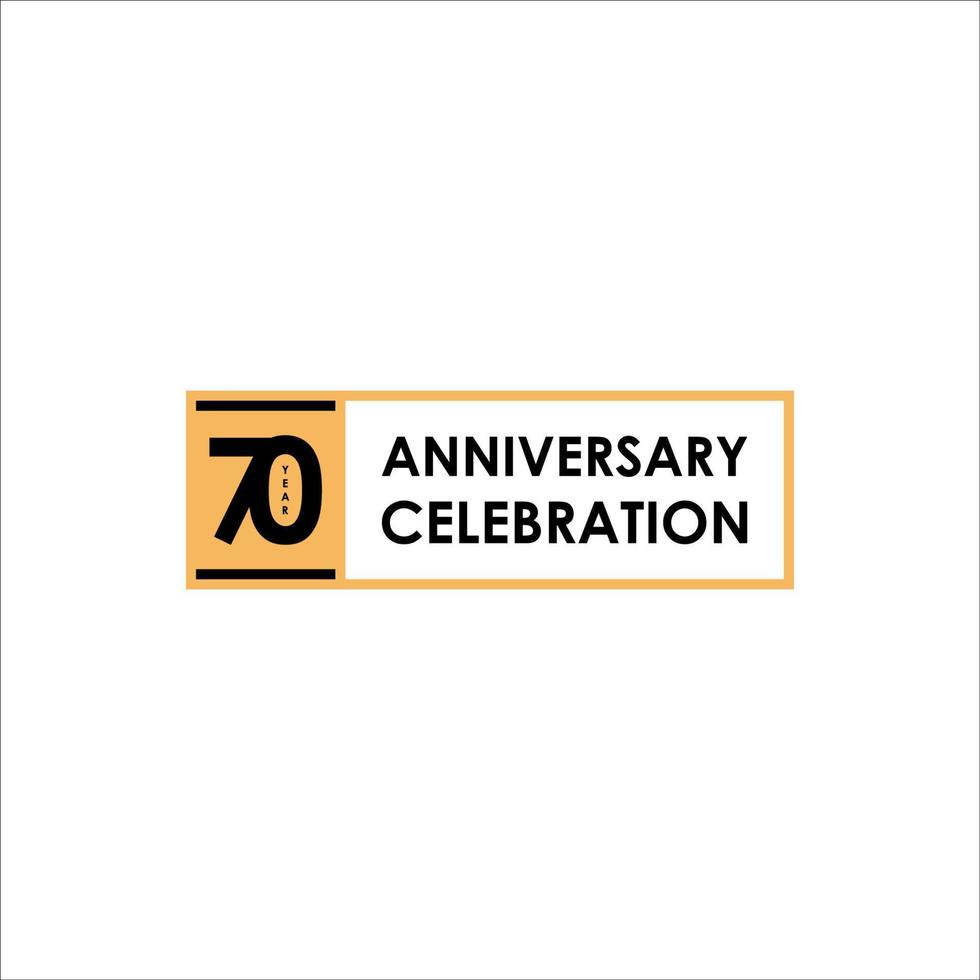 70 Years Anniversary Celebrations Vector Template